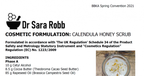 FORMULATION Calendula Honey Scrub